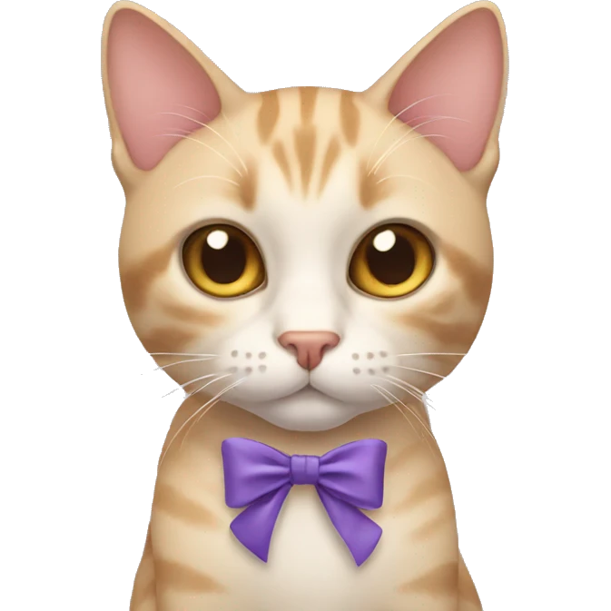 cat with a bow  emoji