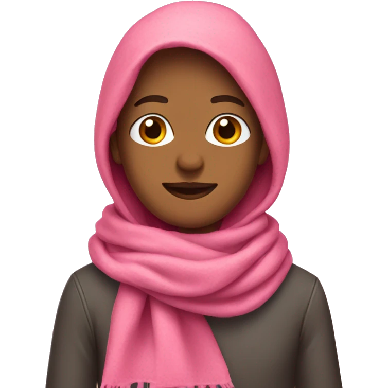 Pink scarf  emoji