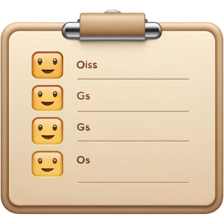 checklist, beige theme, quick task aesthetic emoji