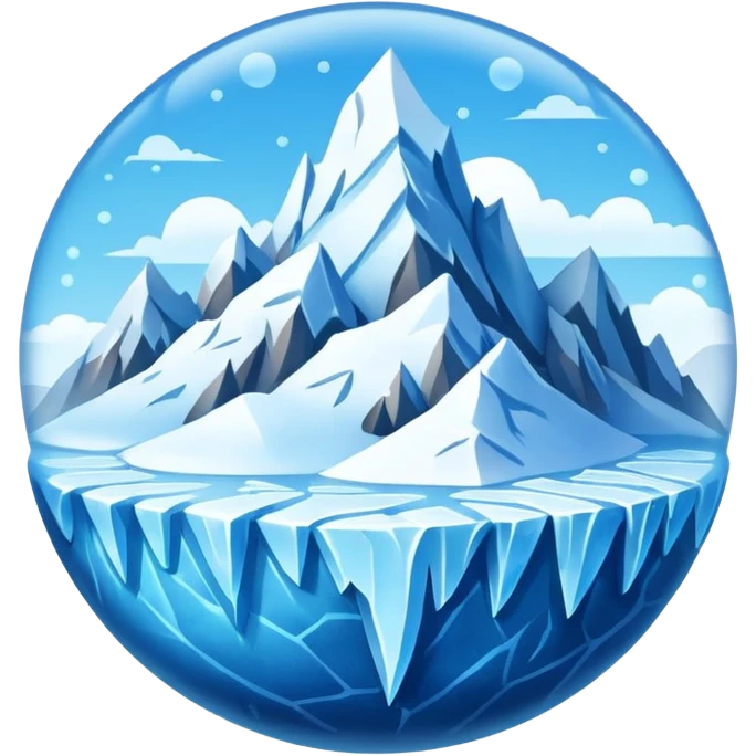 Ice Planet – frozen surface, icy mountains, blizzards emoji
