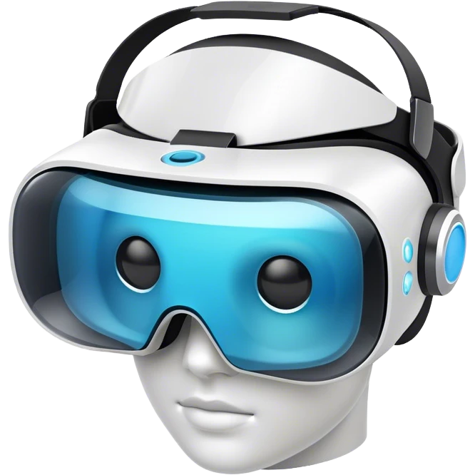 Futuristic VR glasses, sleek and modern, with no human figure, representing virtual reality and advanced technology emoji