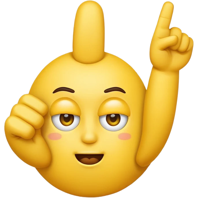 Emoji holding up a middle finger emoji