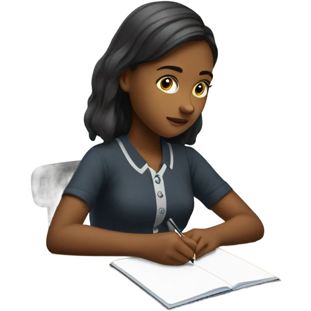 notebook with girl emoji