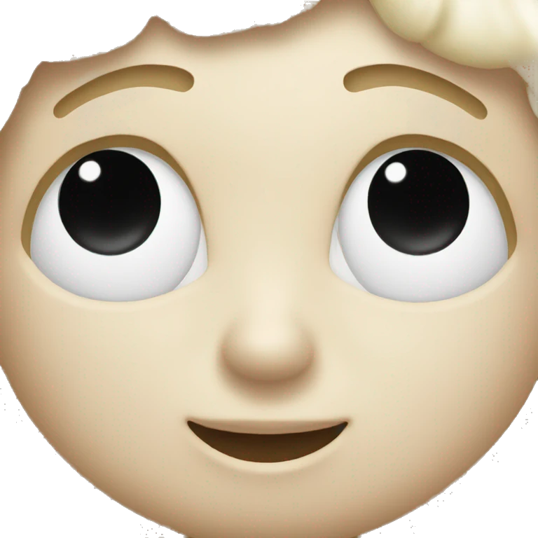 Cream heart emoji