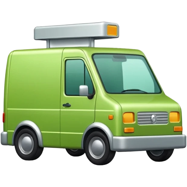emoji of light green color delivery car emoji