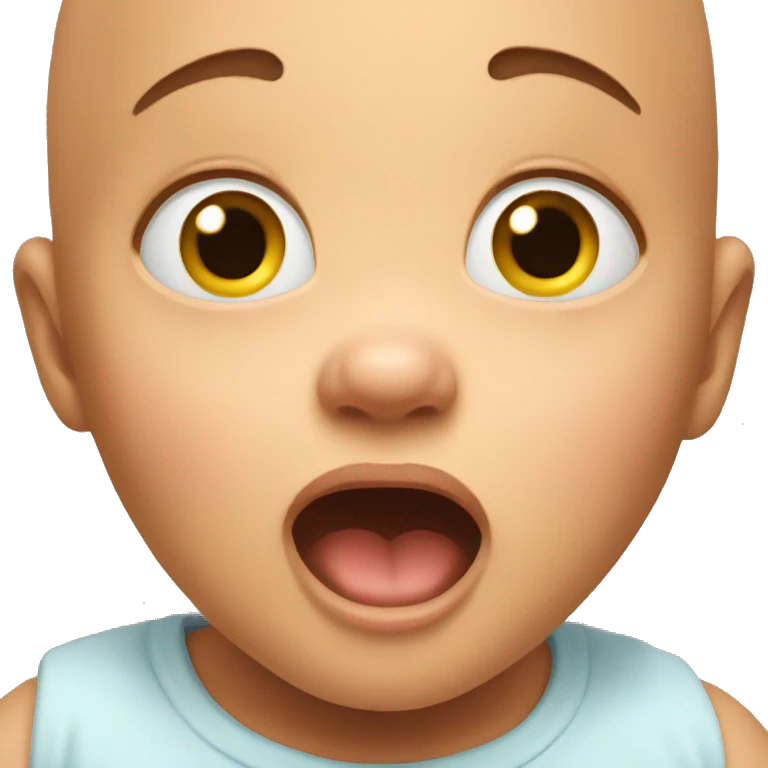 Surprised baby emoji