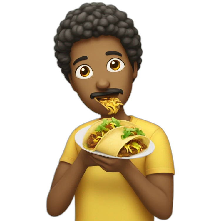 Humain qui mange des tacos emoji