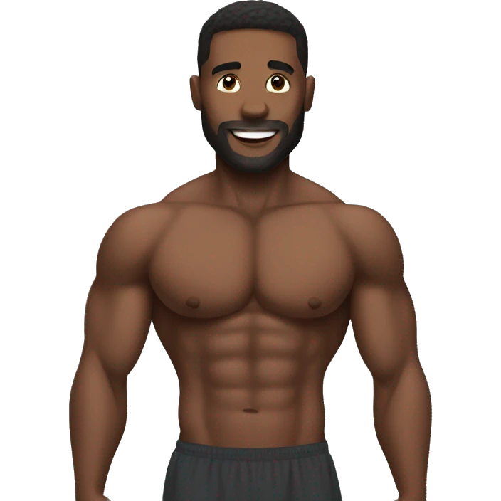 man taking photo at the gym  emoji