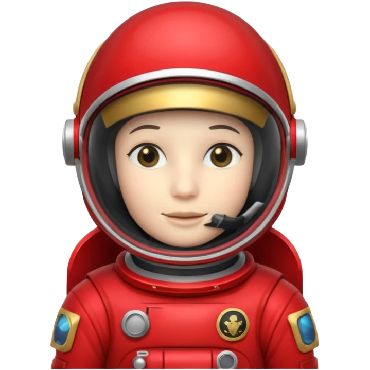 Money astronaut, red and black design, having a logo of "AIOT" emoji