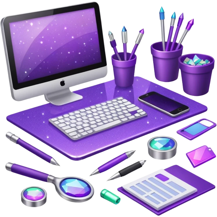 Purple Glitter administrator tools emoji