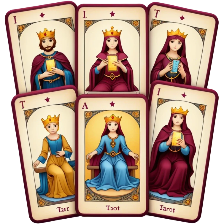tarot cards burgundy emoji