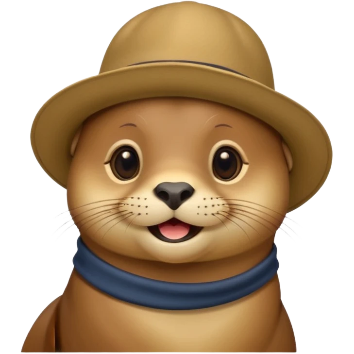 sea ​​lion wearing a hat emoji