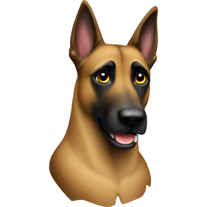 malinois prends des notes avec un livre emoji