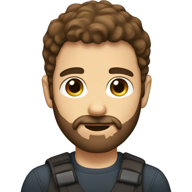boy with beard and brown hair cruly emoji