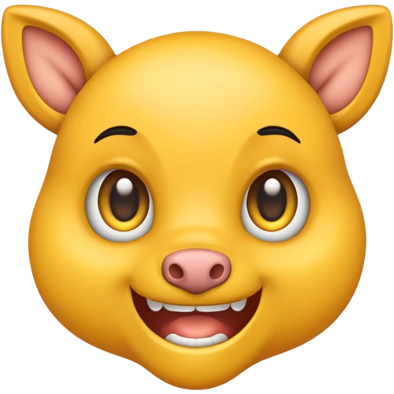 Doe eyes with eyelashes and bucked teeth yellow emoji emoji