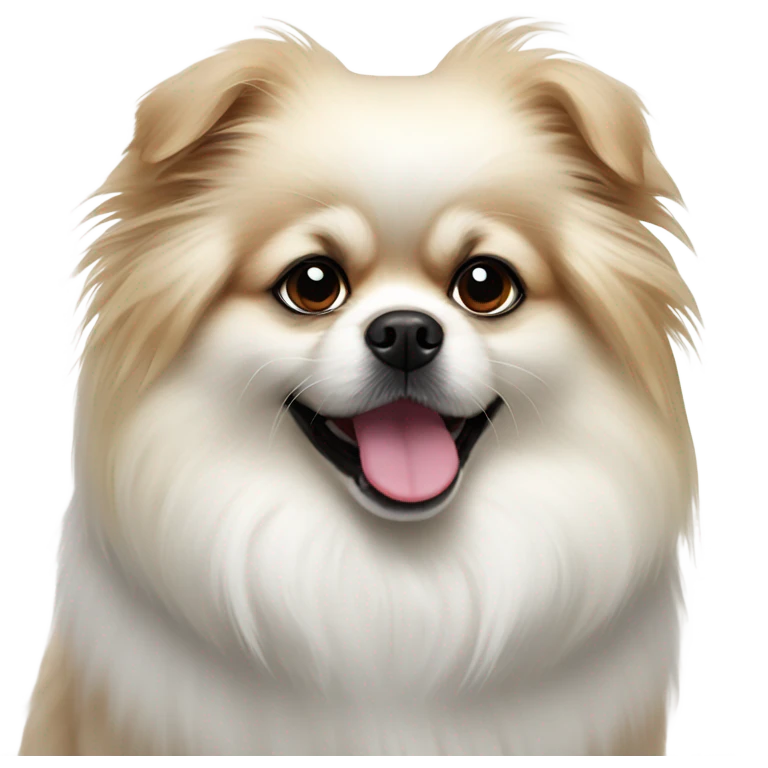 White Pomeranian Pekingese emoji