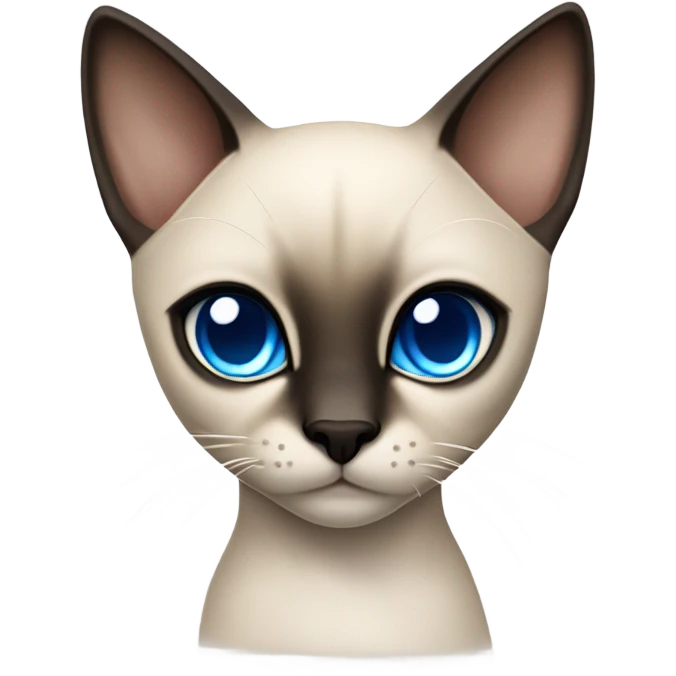 Siamese cat named stray emoji