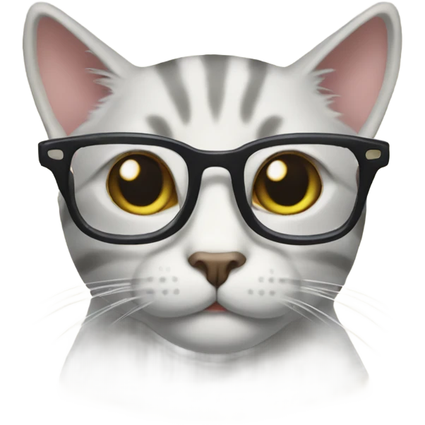 cat with reading glasses  emoji
