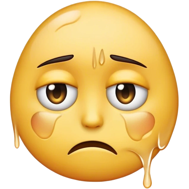 A sad emoji, about to cry emoji