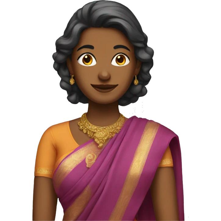 woman wearing saree  emoji