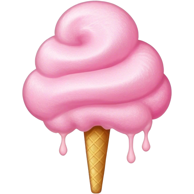 Glittering cotton candy emoji