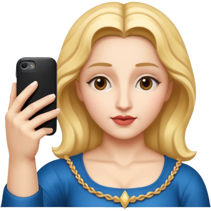 emoji della madonna che si scatta un selfie 
 emoji