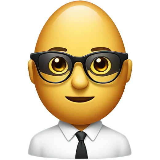 egg with glasses emoji