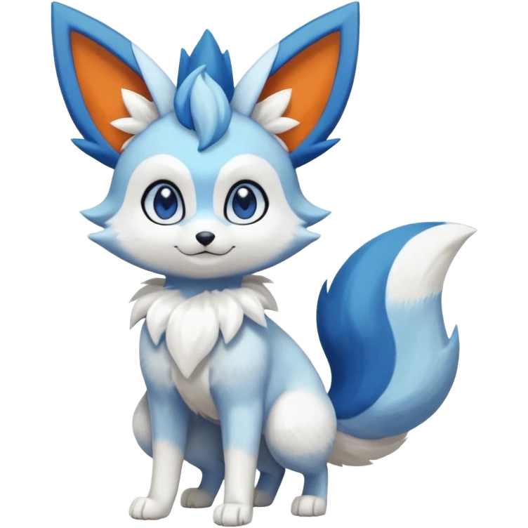Glaceon-Fennekin-Meowstic-Fakémon-hybrid-creature (full body)  emoji
