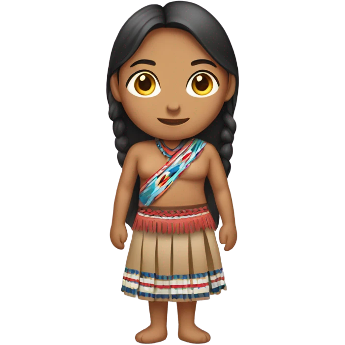 Indigenous woman wearing a ribbon skirt emoji