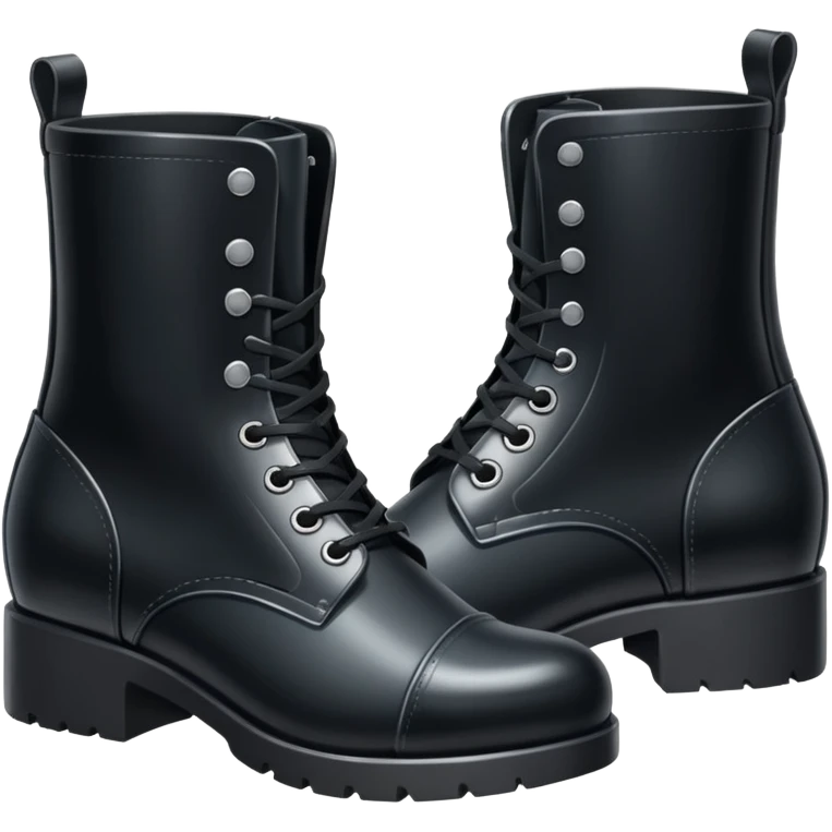 A pair of black boots emoji