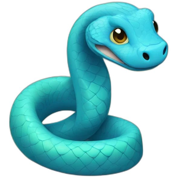 Cute Blue Snake emoji