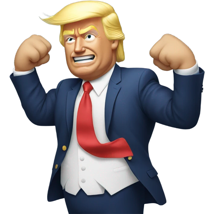 Donald Trump flexing his strength emoji
