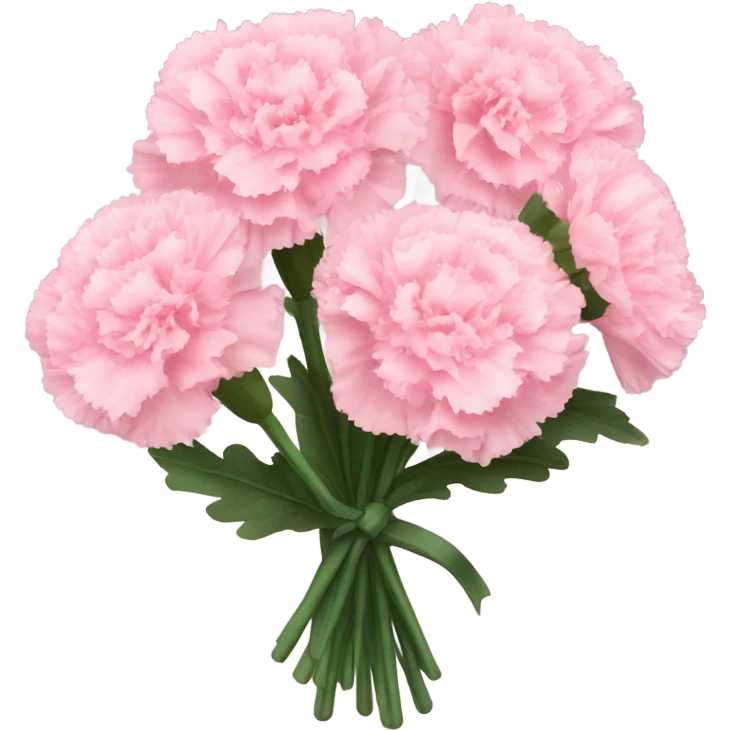 bouquet of light pink carnations emoji