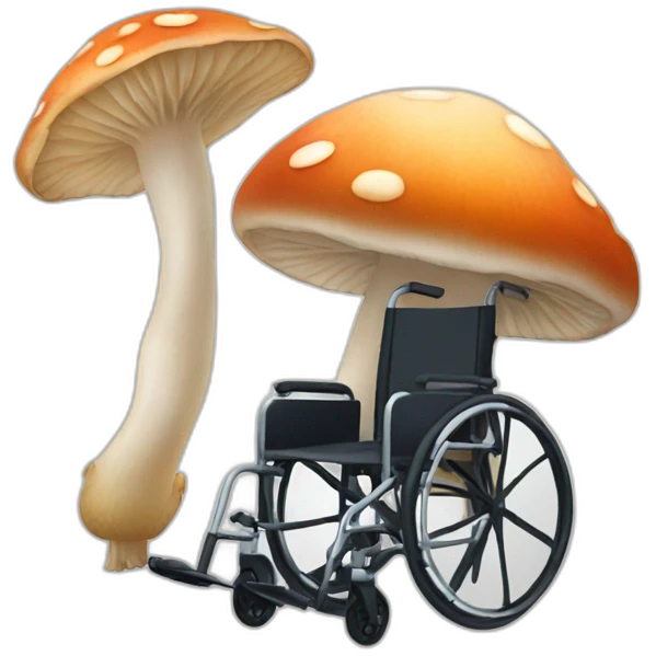 Mushroom on a wheelchair emoji