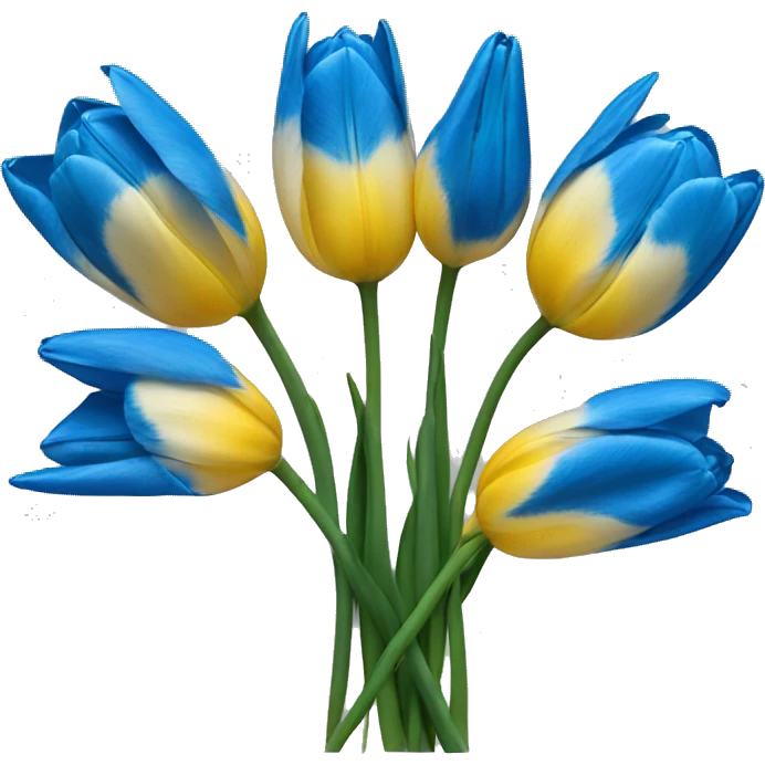 Tulipanes azules
 emoji