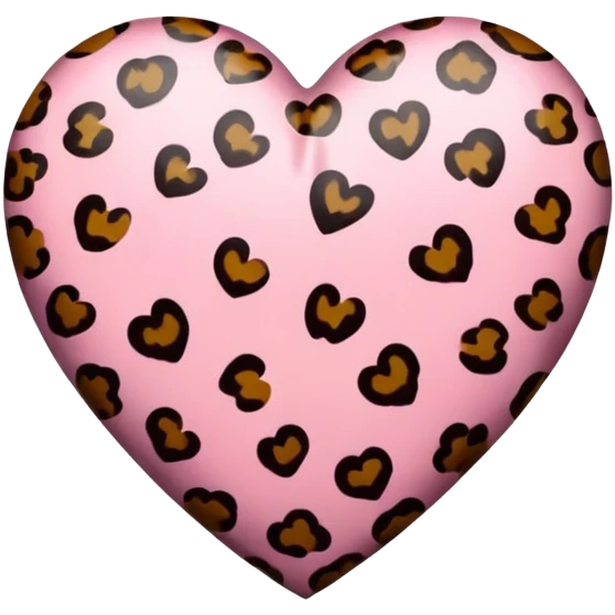 Leopard print heart emoji
