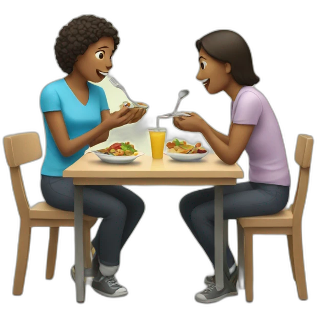 Parents eating lunch emoji