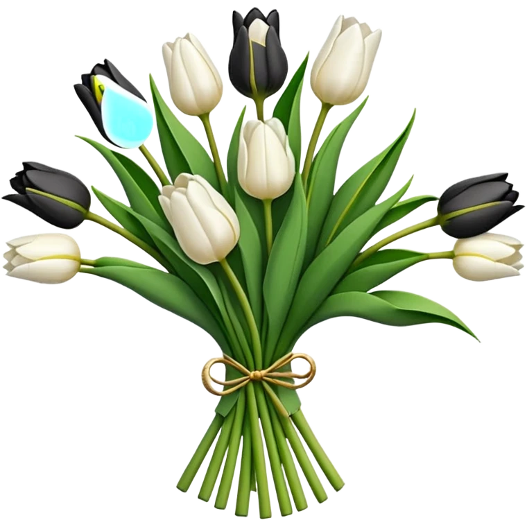 A bouquet of white tulips  emoji