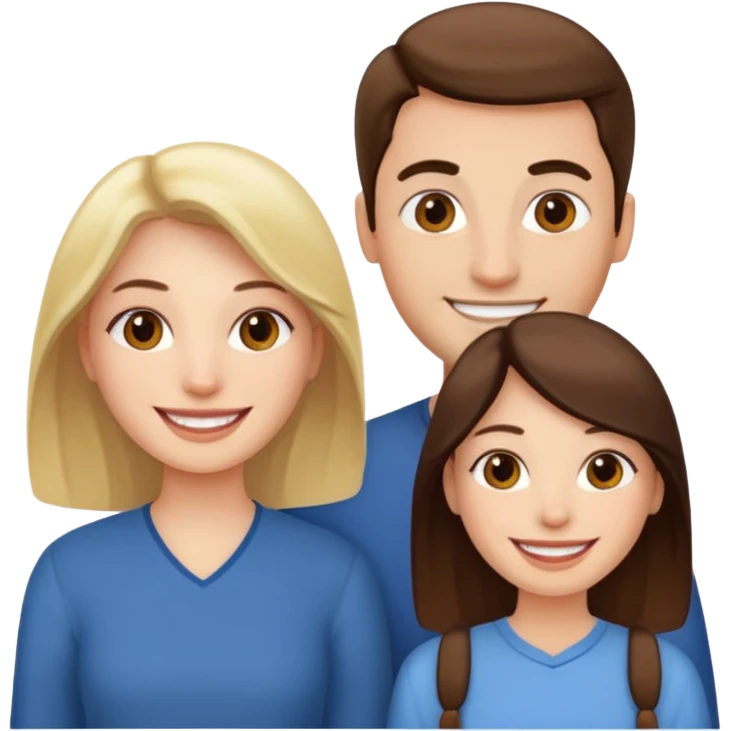 Two bling women and a man threesome emoji