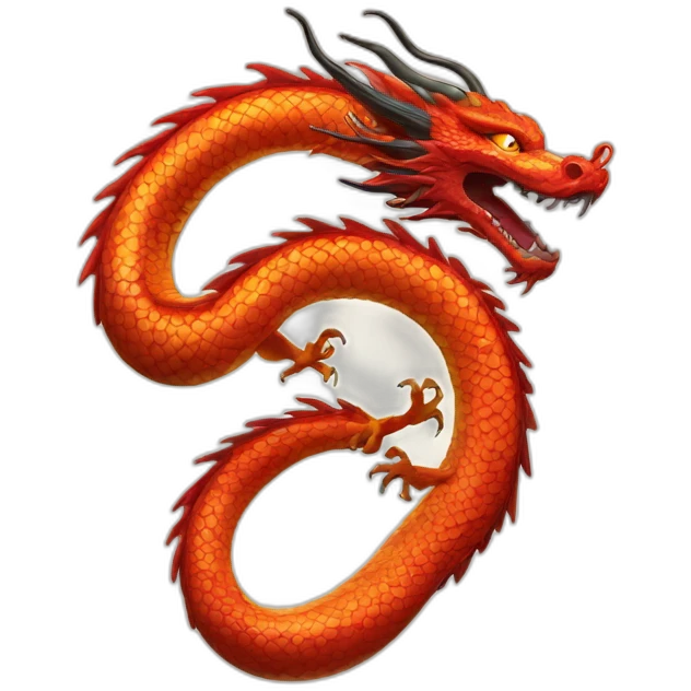 Chinese dragon Ouroboros emoji