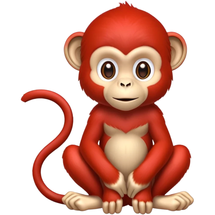 Red monkey with no legs  emoji