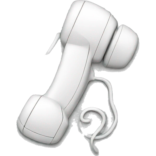 white telephone receiver emoji