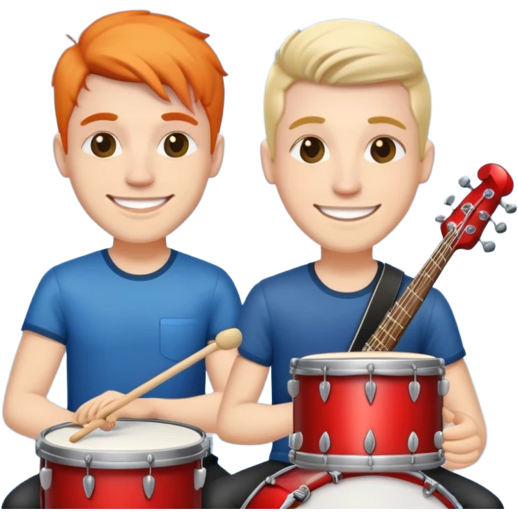 басист смеется с ударника emoji