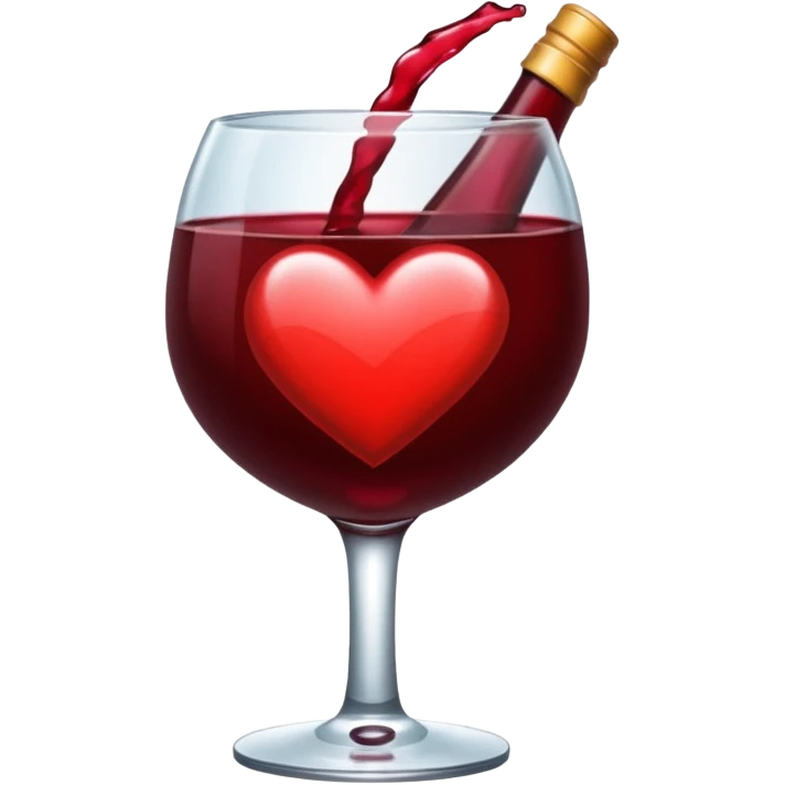 Genera un corazón vino tinto emoji