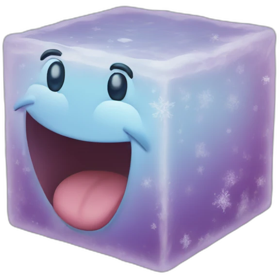 Frozen cube emoji