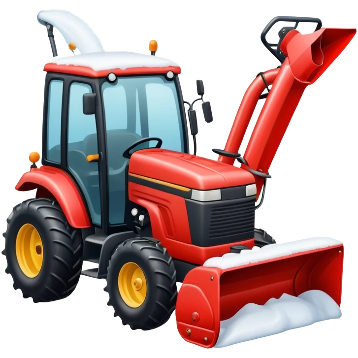 Tractor snow blower emoji