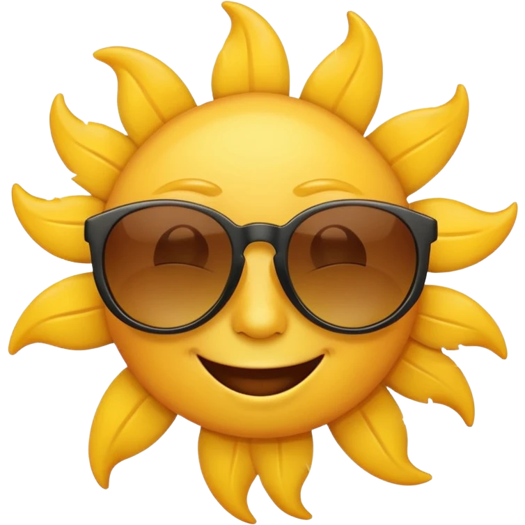 sun with sunglasses  emoji