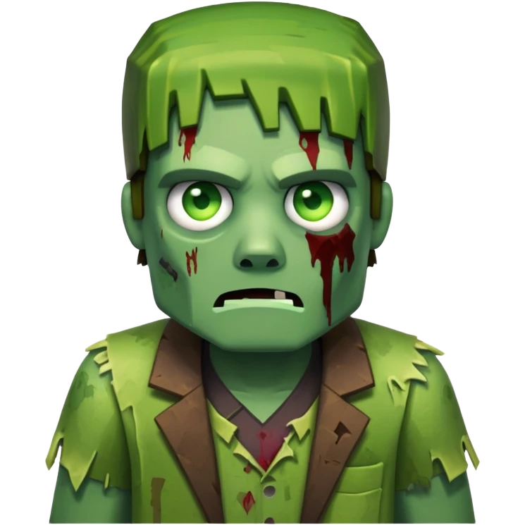 Sad Minecraft zombie emoji