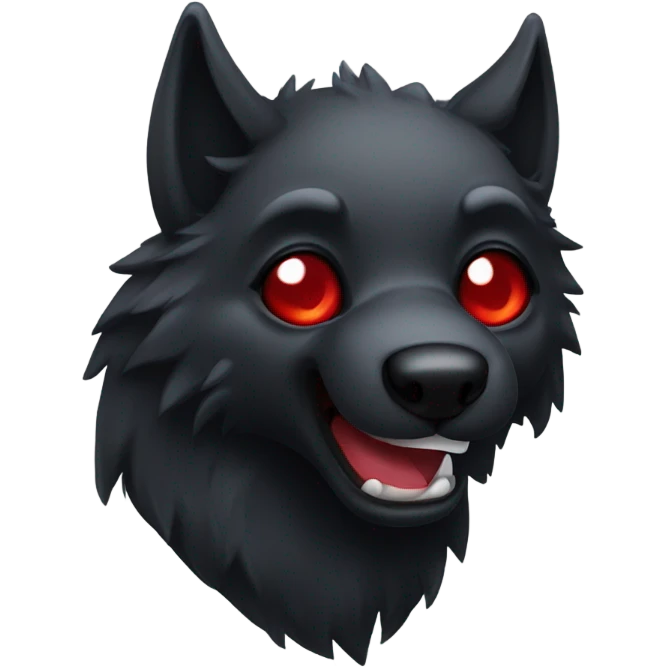 black wolf with red eyes facepalmed emoji