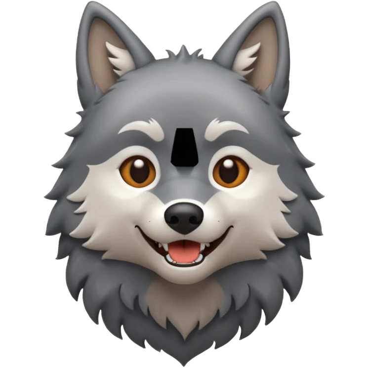 uluyan sevimli kurt tamamı emoji